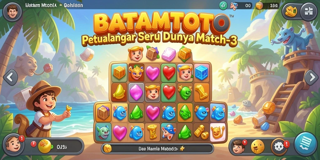 Gameplay seru BATAMTOTO dengan kombinasi warna-warni menyenangkan.