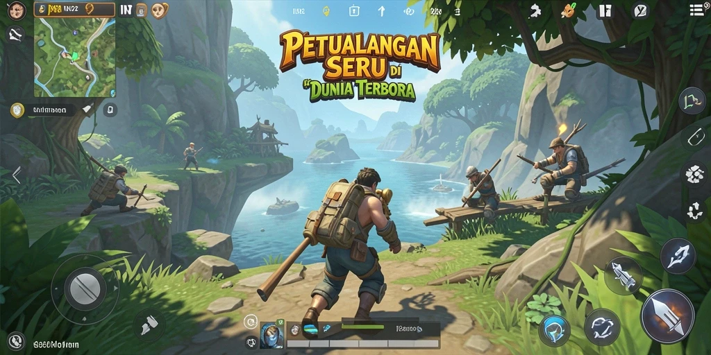 Tangkapan layar menunjukkan karakter menjelajahi dunia terbuka IN22.