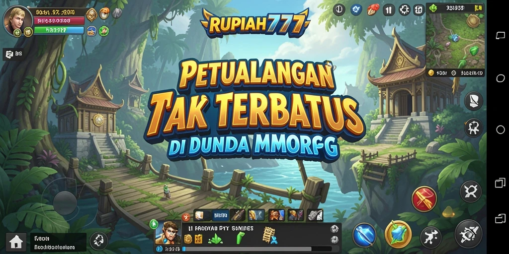 Screenshot utama RUPIAH777 menunjukkan aksi seru dalam pertarungan MMORPG.